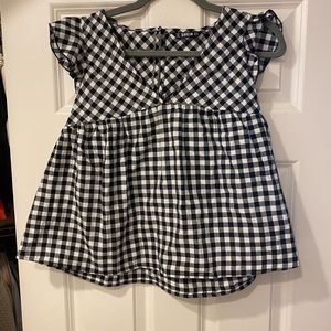 NWOT Shein gingham peplum top